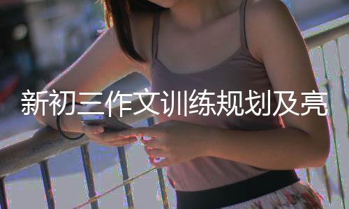 文训划及练规亮点新初三作设置